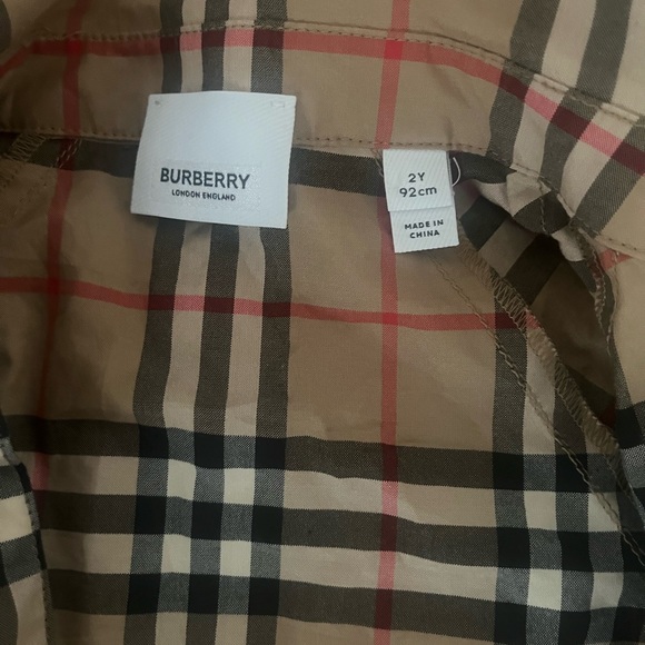 Burberry shirt dress size toddlers